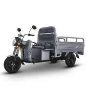 Triciclu Electric, FARA Permis, Motor 3900W, Voltarom Hercules, Tuk Tuk, 72V, 45Ah, pana la 50km autonomie, Gri