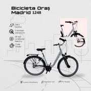 Bicicleta Oras Madrid 1248 - 28 inch, M, Gri deschis