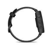 Garmin - Forerunner 265 ceas multisport cu GPS AMOLED - Ramă şi carcasă neagră cu curea din silicon neagră/gri pudră