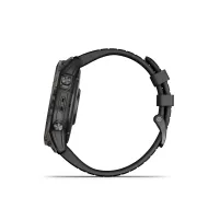 Garmin - fenix 7x Pro Sapphire Solar smartwatch premium cu incarcare solara 51mm - ramă Titan DLC Carbon Grey si curea din silicon neagră