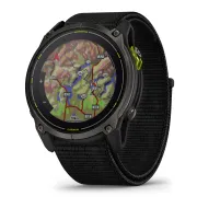 Garmin Enduro 3 - ceas ultra multisport cu GPS - ramă gri din titanium DLC si curea textilă neagră