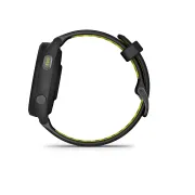 Garmin - Forerunner 265s ceas multisport cu GPS AMOLED - Ramă şi carcasă neagră cu curea din silicon neagră/Amp Yellow