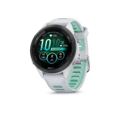 Garmin - Forerunner 265s ceas multisport cu GPS AMOLED - Ramă neagră cu carcasă Whitestone şi curea din silicon Whitestone/Neo Tropic