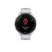 Garmin - Forerunner 265s ceas multisport cu GPS AMOLED - Ramă neagră cu carcasă Whitestone şi curea din silicon Whitestone/Neo Tropic