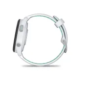 Garmin - Forerunner 265s ceas multisport cu GPS AMOLED - Ramă neagră cu carcasă Whitestone şi curea din silicon Whitestone/Neo Tropic