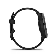 Garmin - vivoactive 6 smartwatch cu GPS și AMOLED - ramă gri slate din aluminiu - carcasă neagră şi bratara din silicon