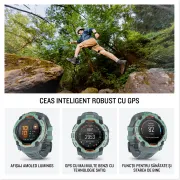 Garmin INSTINCT 3 - 50 mm AMOLED verde Neo Tropic - smartwatch robust cu GPS