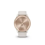 Garmin - vivomove Trend - Ramă Peach Gold din oţel inoxidabil - carcasă Ivory - curea din silicon