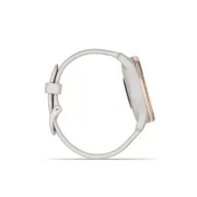 Garmin - vivomove Trend - Ramă Peach Gold din oţel inoxidabil - carcasă Ivory - curea din silicon