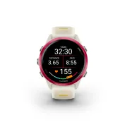 Garmin Forerunner 570 - 42 mm - ceas multisport cu GPS si AMOLED - alb mango roz Raspberry Aluminium with Translucent Bone | Mango Band