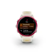 Garmin Forerunner 570 - 42 mm - ceas multisport cu GPS si AMOLED - alb mango roz Raspberry Aluminium with Translucent Bone | Mango Band