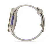 Garmin Forerunner 970 - ceas multisport cu GPS si AMOLED - crem Soft Gold Titanium with French Gray Case and French Gray | Translucent Indigo Band