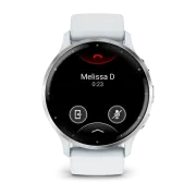 Garmin - Venu 3 smartwatch cu GPS și AMOLED - ramă argintie din oţel inoxidabil şi carcasă whitestone şi brăţară din silicon