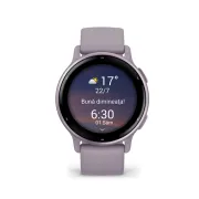 Garmin - Vivoactive 5 smartwatch cu GPS și AMOLED - ramă mov orchid din aluminiu - carcasă mov şi bratara din silicon