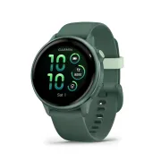 Garmin - vivoactive 6 smartwatch cu GPS și AMOLED - ramă și carcasă verde Jasper - bratara din silicon verde Jasper