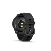 Garmin - vivomove Trend - Ramă Neagra din oţel inoxidabil - carcasa neagra - bratara silicon neagra