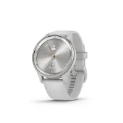 Garmin - vivomove Trend - Ramă Silver din oţel inoxidabil - carcasă Mist Grey - curea din silicon