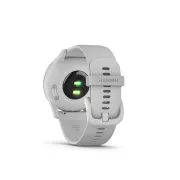Garmin - vivomove Trend - Ramă Silver din oţel inoxidabil - carcasă Mist Grey - curea din silicon