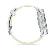 Garmin Forerunner 970 - ceas multisport cu GPS si AMOLED - alb Titanium with Whitestone Case and Whitestone | Translucent Amp Yellow Band