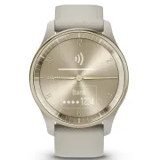 Garmin vivomove Trend - Ramă Cream Gold din oţel inoxidabil - carcasă French Grey - curea din silicon