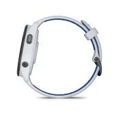Garmin - Forerunner 265 ceas multisport cu GPS AMOLED - Ramă neagră cu carcasă Whitestone şi curea din silicon Whitestone/Tidal Blue