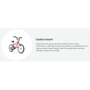 Woom - bicicleta copii 16" Woom 3 AUTOMAGIC, varsta recomandata 4-6 ani (105-120cm) - 6 kg - rosu intens alb
