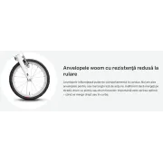 Woom - bicicleta copii 16" Woom 3 AUTOMAGIC, varsta recomandata 4-6 ani (105-120cm) - 6 kg - rosu intens alb