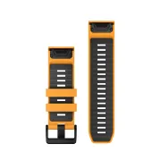 Garmin curea silicon QuickFit 26 - portocaliu Spark orange | Graphite Silicone
