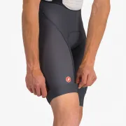 Castelli - pantaloni ciclism scurti cu bretele - Competizione 2 Bibshort - 15-35 gr C - gri inchis
