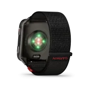 Garmin - Venu X1 - smartwatch cu GPS și AMOLED - Negru cu spate din titan argintiu și curea din nailon ComfortFit neagră