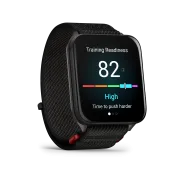 Garmin - Venu X1 - smartwatch cu GPS și AMOLED - Negru cu spate din titan argintiu și curea din nailon ComfortFit neagră