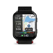 Garmin - Venu X1 - smartwatch cu GPS și AMOLED - Negru cu spate din titan argintiu și curea din nailon ComfortFit neagră