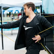 Finis - hanorac bumbac cu fermoar pentru barbati Tech Jacket Mens - negru