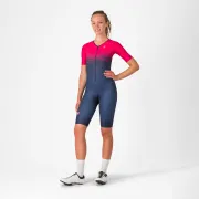 Castelli - costum triatlon cu maneca scurta - Core Tri W Suit Short Sleeve - albastru | roz