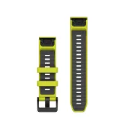 Garmin curea silicon QuickFit 22 - galben fluo Amp yellow | Graphite Silicone