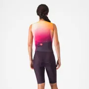 Castelli - costum triatlon fara maneci - Free Sanremo 3 W Suit Sleeveless - negru | portocaliu vivid