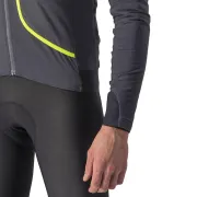 Castelli - Jacheta ciclism vreme rece sau iarna, Flight Air jacket - gri antracit galben fluo