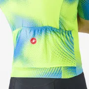 Castelli - tricou ciclism maneca scurta regular fit - Vortice Jersey - albastru | verde lime