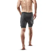 CEP - Pantaloni scurti alergare pentru barbati cu compresie Shorts 2 in 1 - negru