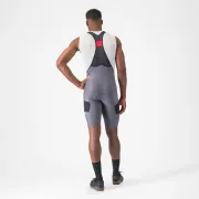 Castelli - pantaloni ciclism scurti cu bretele - Unlimited Cargo Bibshort - 15-35 gr C - gri inchis Smokey
