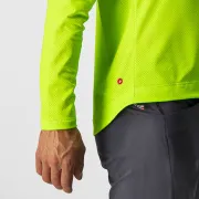 Castelli - tricou ciclism pentru barbati, maneca lunga Trail Tech LS Tee jersey - galben electric fluo lime negru
