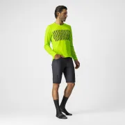 Castelli - tricou ciclism pentru barbati, maneca lunga Trail Tech LS Tee jersey - galben electric fluo lime negru