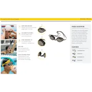 Finis - ochelari inot adulti Tide Goggles - auriu oglinda alb