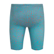 Orca - costum inot pentru barbati tip jammer - albastru deschis portocaliu