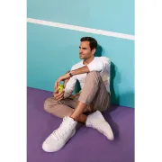 On The ROGER Clubhouse Mid- pantofi sport pentru femei - alb maro deschis nisip