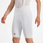 Castelli - pantaloni ciclism scurti cu bretele - Free Aero Race S Bibshort - alb
