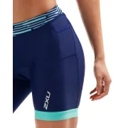 2XU - Pantaloni sport pentru femei - Tri Short Active W - negru turcoaz