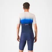 Castelli - costum triatlon cu maneca scurta - Pr 2 Speed Suit - albastru | alb