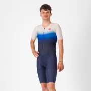 Castelli - costum triatlon cu maneca scurta - Pr 2 Speed Suit - albastru | alb
