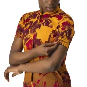 Castelli - tricou ciclism pentru femei, maneca scurta Unlimited Sentiero jersey - portocaliu visiniu barbaresco